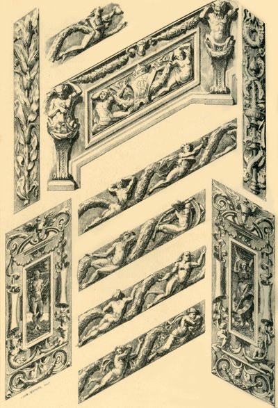 階段の装飾、c1870s、1881の詳細。 作： John Watkins