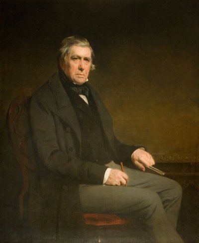 デビッド コックスの肖像 1783-1859。 作： John Watson Gordon