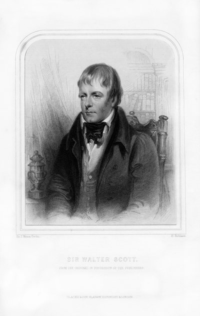 ウォルタースコット卿、スコットランドの歴史小説家および詩人、1870年、初代バロネット。 作： John Watson Gordon