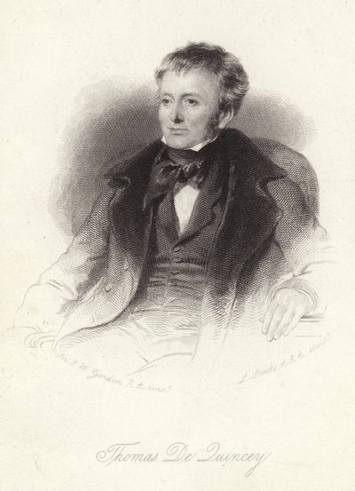 Thomas de Quincey、英語の著者 作： John Watson Gordon