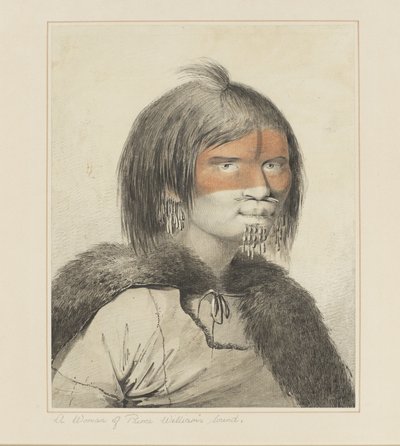 27：キャプテンクックの最後の航海を描いた一連の水彩画からのウィリアム王子の女の音、c.1773-84 作： John Webber
