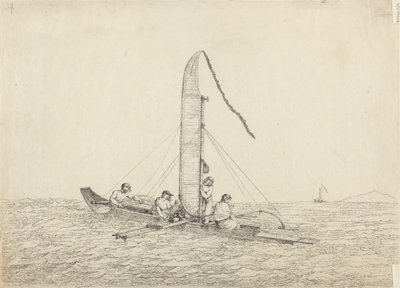 Uma canoa à vela de Otaheite 作： John Webber