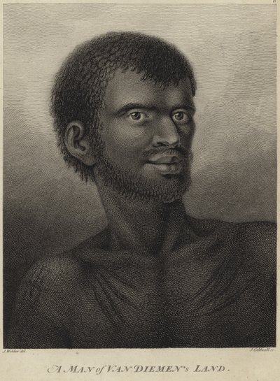 ヴァンディーメンの土地の男 作： John Webber