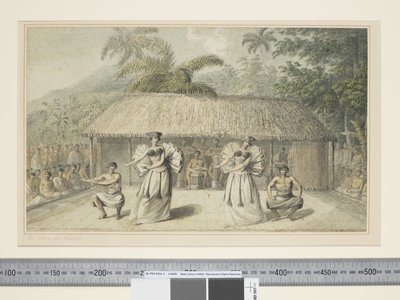 F.13 「オタヘイトの踊り」 1773-84年頃 （水彩画 作： John Webber