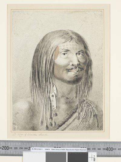 F.21 「ヌートカ海峡の男」 1773-84年頃 （水彩画 作： John Webber