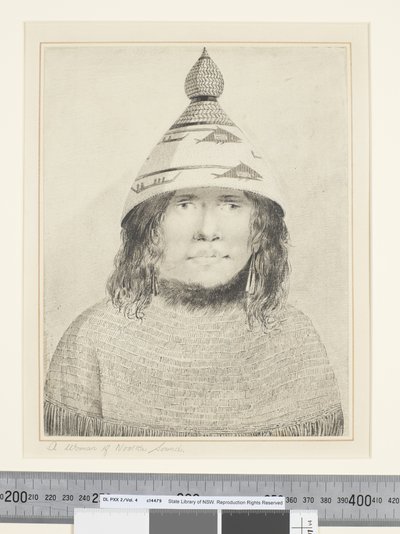 F.22 「ヌートカ海峡の女」 1773-84年頃 （水彩画 作： John Webber