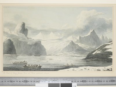 F.25 プリンス・ウィリアムス海峡のスナッグ・コーナー・コーブの眺め（1773-84年頃）（水彩画 作： John Webber