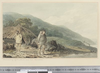 F.33 ノートン・サウンドの住人とその居住地、1773-84年頃（水彩画 作： John Webber