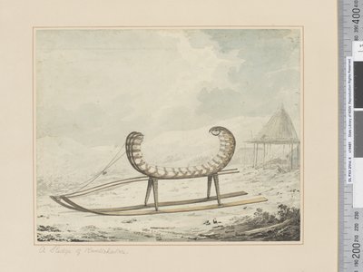 F.40 カムチャッカの橇（そり）、1783-84年頃（水彩画 作： John Webber
