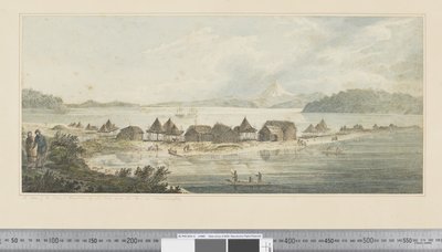 F.41 「カムチャッカの聖ペテロと聖パウロの町と港の眺め」 1783-84年頃 （水彩画 作： John Webber