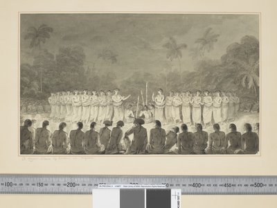 F.6 ハパエの女性たちの夜の踊り, 1773-84年頃 （水彩画 作： John Webber