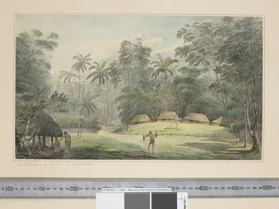 F.8 トンガタブーのフィアトオカ（モライ） 1773-84年頃（水彩画 作： John Webber