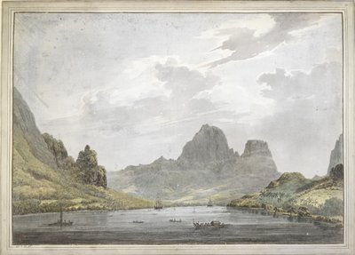モーレア島、パペトアイ湾の眺め 作： John Webber