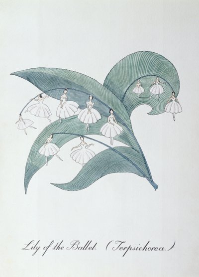 バレエのユリ (Terpsichore.)、John Weir 作「The Bogus Book of Botany」の挿絵 作： John Weir