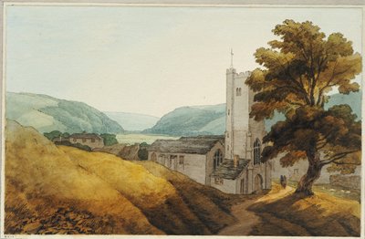 ダルバートンのチャーチヤードから、サマセット、1800 作： John White Abbott