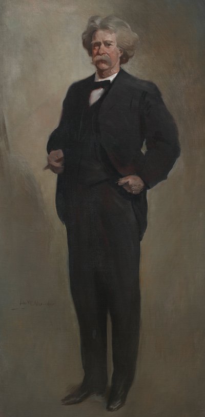サミュエル・L・クレメンズ『マーク・トウェイン』1912年または1913年。 作： John White Alexander