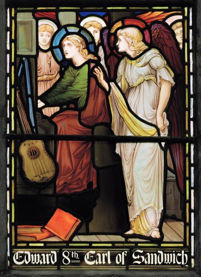 St Cecilia Singing、Lady Chapel Window、c.1885（ステンドグラス） 作： John William Brown