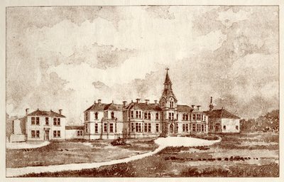 ニューカッスル・アポン・タイン・ルナティック・アサイラム、コックスロッジ、c.1829（フォトリソ） 作： John William Dyson
