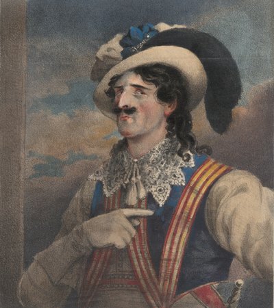 ヤング氏はイアーゴとして、カリフォルニア州。 1824年。 作： John William Gear