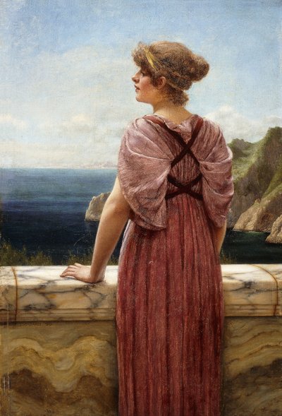 シーワードを見る、1890 作： John William Godward