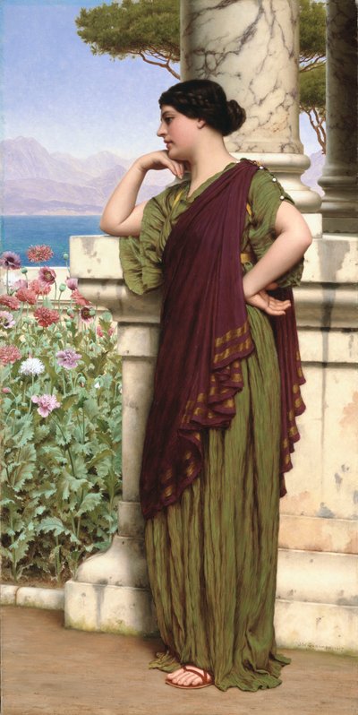 優しい考え、1917 作： John William Godward