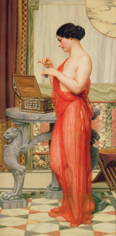 新しい香水、1914 作： John William Godward
