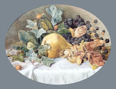 果物のある静物、1876。 作： John William Hill