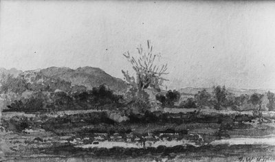 Three Views, No. 3: コネチカット州ニューヘイブン近くのカーメル山。 作： John William Hill