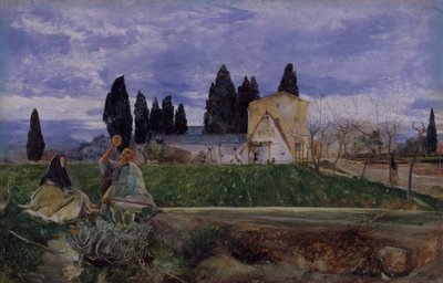 スペインの春、ゴルデージャ近郊、1869年頃。 作： John William Inchbold
