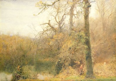ベビス卿とウッドウーマン、1887-88年（紙にかき傷のあるトイレ） 作： John William North