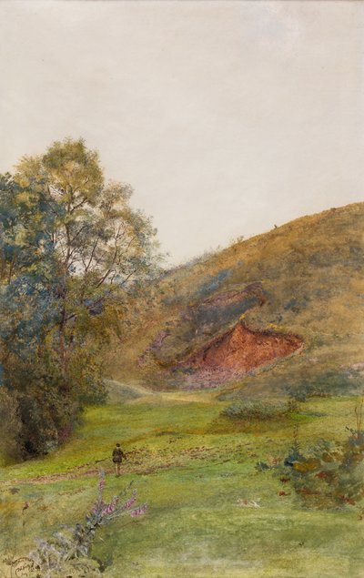 クアントック・ヒルズ、1870年頃（紙に水彩画） 作： John William North