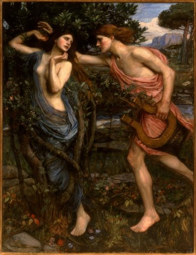 アポロとダフネ 作： John William Waterhouse