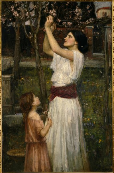 アーモンドの花を集める 作： John William Waterhouse