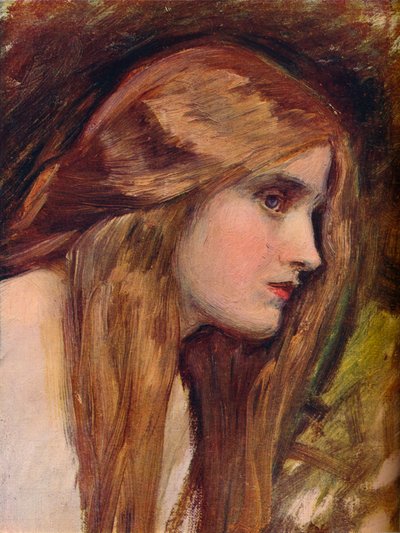 「フィリスとデモフォンの習作」、c1907 作： John William Waterhouse