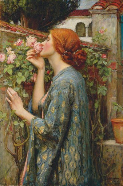 バラの魂 作： John William Waterhouse