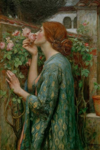 バラの魂 作： John William Waterhouse
