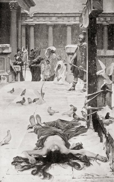 聖エウラリアの殉教、ジョン・ウィリアム・ウォーターハウスの絵による。1915 作： John William Waterhouse