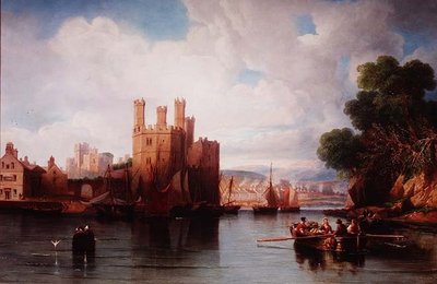 Caernarvon城 作： John Wilson Carmichael