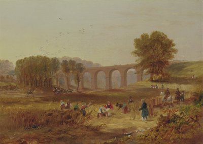 コービー高架橋、ニューカッスル・アンド・カーライル鉄道 作： John Wilson Carmichael