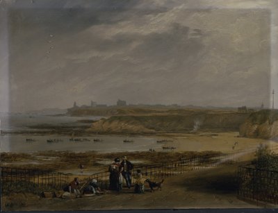 Tynemouth方面を望むCullercoats - Ebb tide 作： John Wilson Carmichael