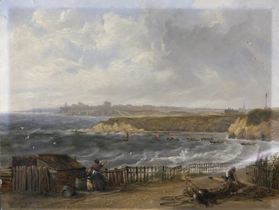Tynemouth方面を望むCullercoats - Flood tide 作： John Wilson Carmichael