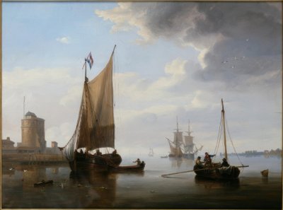 穏やかな海の漁師 作： John Wilson Carmichael