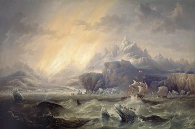 南極でのHMS「エレバス」と「テラー 作： John Wilson Carmichael