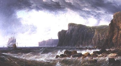 プレボスト付近のガーンジー島沖での船積み 作： John Wilson Carmichael