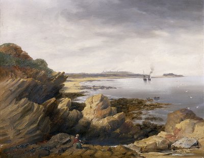 ホイットリーロックスから見たセントメリーズ島 作： John Wilson Carmichael