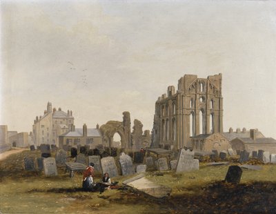 東側から見たタインマス・プライオリー（Tynemouth Priory 作： John Wilson Carmichael