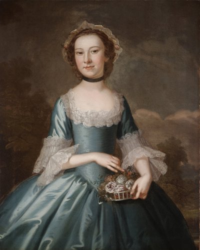 アン・ラングドン、リチャード・エイスコー夫人、1755年頃（キャンバスに油彩） 作： John Wollaston