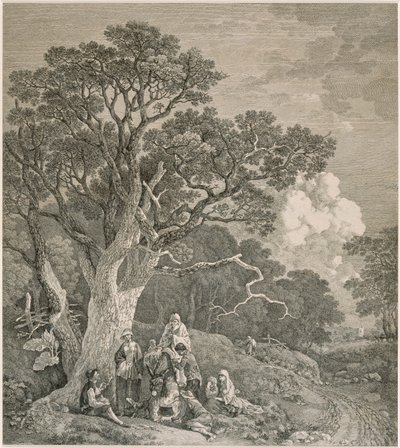 森の中のジプシー、トマス ゲインズバラ作、1740～1780 年。 作： John Wood