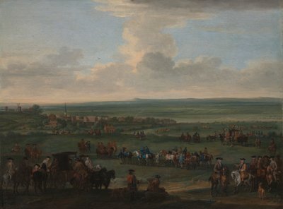 1717 年 10 月 4 日または 5 日、ニューマーケットでのジョージ 1 世 作： John Wootton