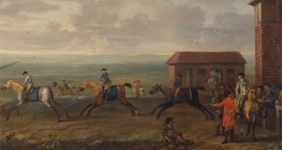 ポートモア卿がニューマーケット ヒースでの演習で競走馬を見守る 作： John Wootton